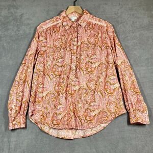 Sundance‎ Blouse Small Pink Floral Blossom Paisley Popover Long Sleeve Tunic